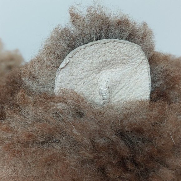 Bear Plush Stuffed Animal Toy Leather Paws Feet Nose Ears Vintage 14" - Picture 7 of 7